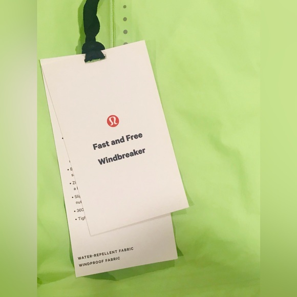 LULULEMON FAST and FREE WINDBREAKER NWT SIZE 6💚 - Picture 11 of 16